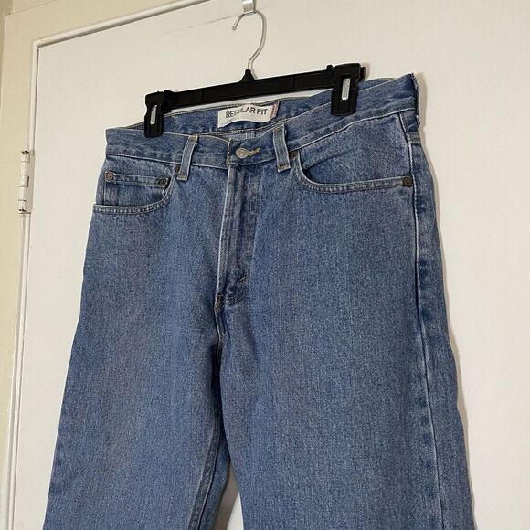 LEVIS 505 medium blue regular fit straight leg denim jeans size 32x 30 - Picture 7 of 7